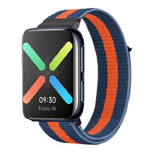适用oppo手表表带oppowatch2/3/SE/ 3pro表带尼龙编织oppowatch4pro卡扣单圈弹力智能运动41/42/46mm男女腕带