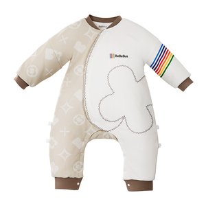 BeBeBus婴儿睡袋春秋儿童恒温分腿连体睡衣宝宝四季秋冬睡袋