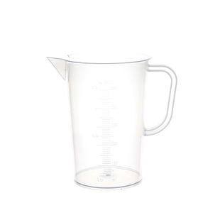 PP塑料量杯带盖烧杯烘焙带把柄加厚250/500/1000mlPP带刻度计量杯