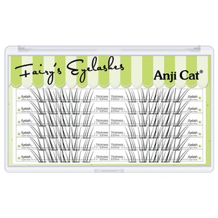 anjicat小鹿睫毛空气感分段假睫毛仿真野生清冷淡颜假睫毛