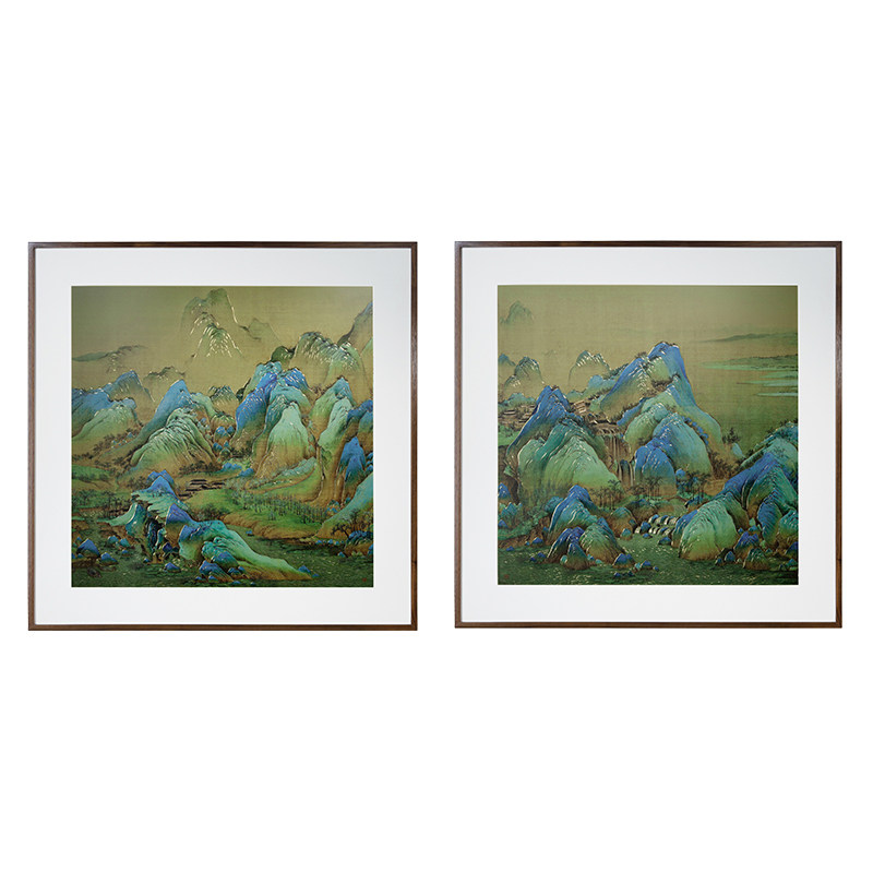 铜师傅《千里江山长方形》挂画