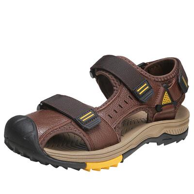 凉鞋男真皮防臭运动沙滩鞋防滑