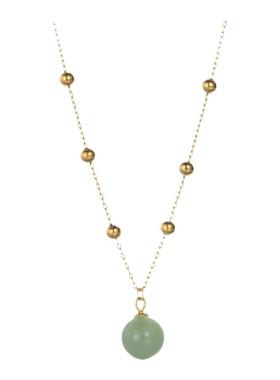 s925纯银天然和田玉锁骨链新中式