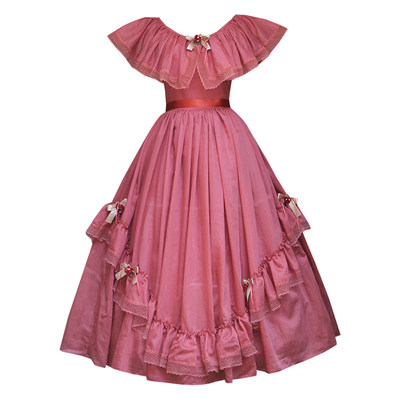 掉落现货！糖梅仙子全款捡漏！梅子粉荷叶边披纱大摆公主裙