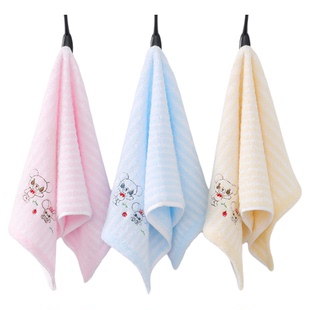 3条 金号儿童毛巾全棉洗脸家用柔软吸水不掉毛男女宝宝纯棉小毛巾