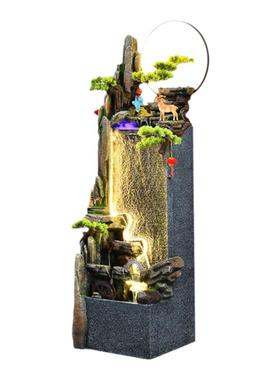 尊儒大型落地流水喷泉隔断假山