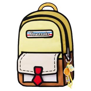 川崎海绵宝宝联名羽毛球包立体漫画风大容量运动双肩背包学生书包