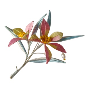 缠花软簪人造丝渐变手工百搭日常古风发饰装饰简约旗袍孤品