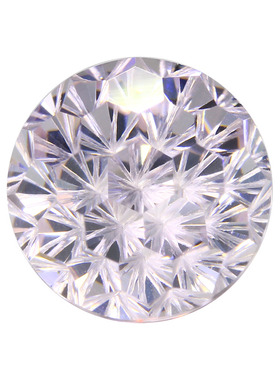 浅粉合成锆石圆形烟花切主石裸钻 樱花粉色高碳钻裸石美甲耳钉钻