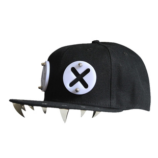 hip-hop朋克风亚克力字母牛角铆钉街舞帽子男女平沿帽嘻哈棒球帽