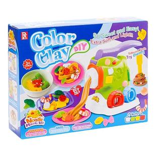 儿童DIY小麦泥彩泥过家家创意美食面条机超轻粘土橡皮泥玩具
