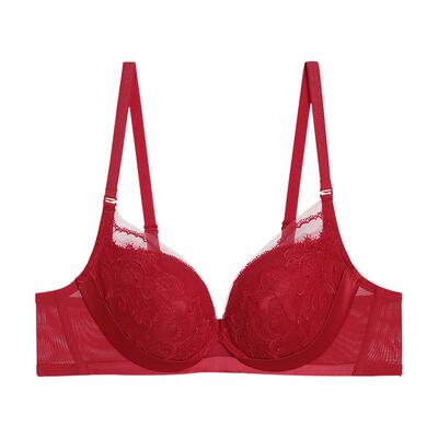 爱慕内衣女好事将近红品3/4水袋杯小胸聚拢文胸AM14B601