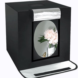 80CM摄影棚小型LED折叠产品拍照灯箱简易拍摄灯补光柔光箱图珠宝饰品电商静物专业照相摄影箱背景影棚小道具