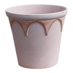 红陶花盆浮雕皇冠透气陶盆复古仿陶瓷花盆做旧简约大口径陶土盆