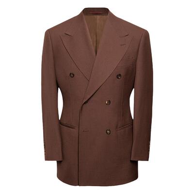 复古羊毛西装戗驳领正装