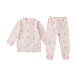 丽婴房【安心棉】26春新品家居内衣套装男童女童纯棉半高领居家服