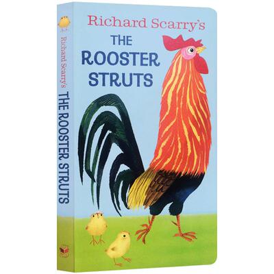 【送音频】英文原版绘本纸板书我是一只兔子系列Richard Scarry's the Rooster Struts童书I am a bunny斯凯瑞金色童书