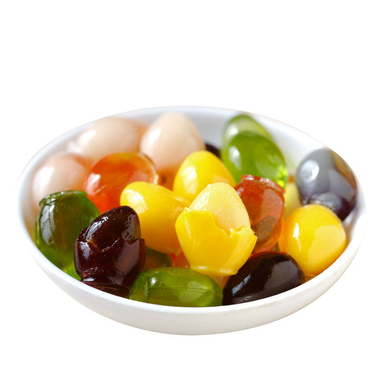 剥皮软糖200颗果汁QQ水果糖500g散装橡皮糖网红零食儿童糖果批发