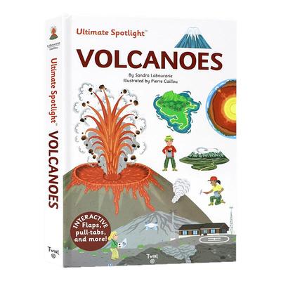 火山科普翻翻机关书 Ultimate Spotlight Volcanoes 英文原版绘本 精装操作书 STEM趣味科普启蒙认知益智Twirl出品大开 英语读物