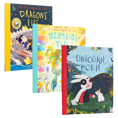 Beatrice Blue 从前故事系列儿童绘本3册套装 独角兽Once Upon a Unicorn 魔法师Witch 喷火龙Dragon 英文原版 又日新