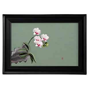 若奈挂画 东方巴黎《岩兰》立体玲珑丝绣画新中式装饰画