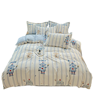 100%纯棉被套单件150x180x200x230cm全棉被罩学生宿舍1.5米褥子套