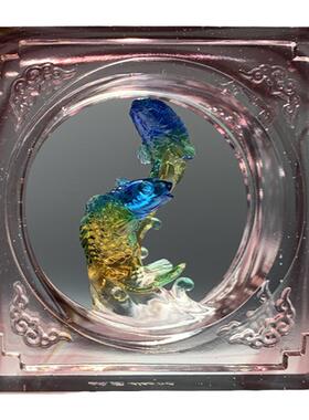 桌面摆件琉园琉璃鱼结婚礼物中式