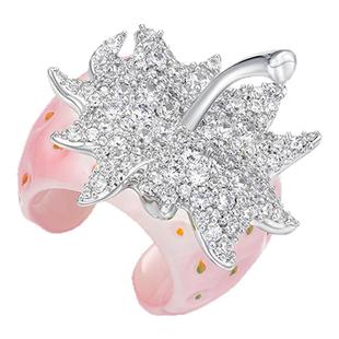 YVMIN尤目 草莓镶钻戒指戒圈首饰设计师新年生日礼物