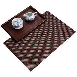 新中式禅意国风复古茶席垫PVC小尺寸茶盘茶台专用过滤功夫茶具垫