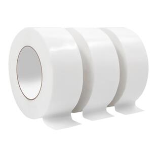 白色布基胶带高粘度耐磨防水单面50米地毯地膜地面拼接固定强力粘贴婚庆展会地板划线车间分区场地警示胶布