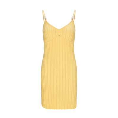 CNNAKUPENDA黄色吊带连衣裙