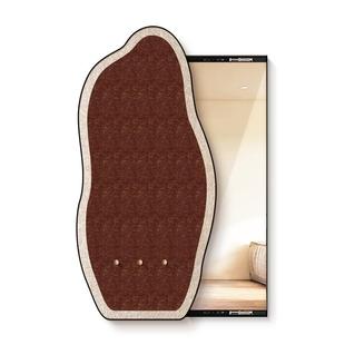 中古风玄关穿衣镜隐藏式diy毛毡板照片墙卧室推拉装饰隐身全身镜