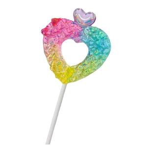 CANDYDOMO手工高颜值爱心棒棒糖送女友生日水果味糖果情人节礼物