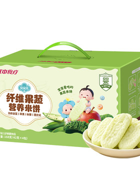 江中食疗贝朵元果蔬纤维米饼婴标