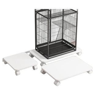 鸟笼移动底架万向轮底座托盘带滑轮家用小型猫笼狗笼托架置物架子