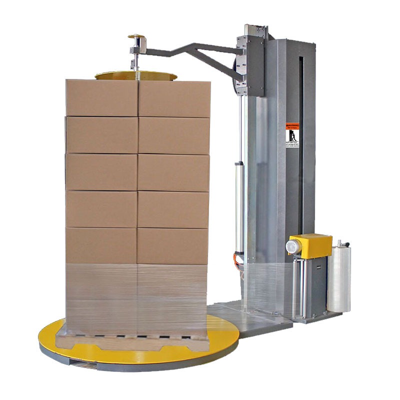 智能加压缠绕机 预拉伸托盘压顶式打包机 自动托盘缠绕包装机厂家