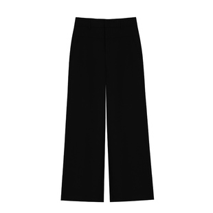 NEVA HU 雅痞老钱 卡其色复古高腰休闲裤女夏季宽松直筒阔腿长裤