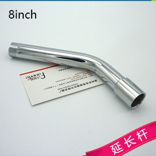 新款直销8inch淋浴花洒延长杆，4分不锈钢延长直管，手持花洒弯延
