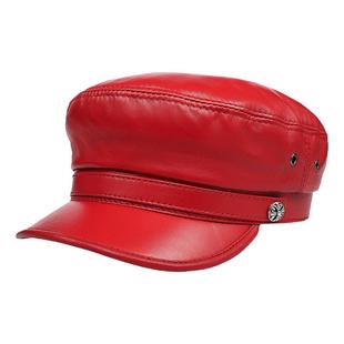 女帽2025新款时尚秋冬海宁真皮帽女款羊皮冬季时尚百搭女帽秋款冬