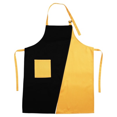 围裙纯棉涤棉防污撞色简约拼接