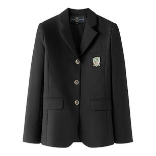 东京岁时记jk制服校供学院风西装女小个子黑色西服西禾私立外套女