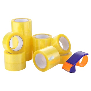 胶透明胶带白色高粘度不易断大号宽胶带快递打包封箱带加宽封口A1