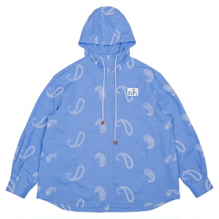 NATURAL HOTEL 【腰果花刺绣连帽宽松衬衫 宽松半裙】no退可换