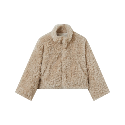 2025冬季新款女童羊羔毛短款外套