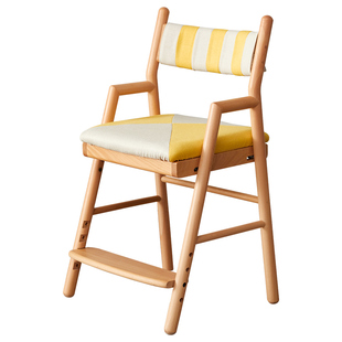 实木椅子儿童学习椅升降学生写字椅宝宝可调节餐椅舒适久坐靠背椅