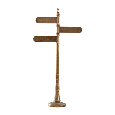 in box｜原创复古文创装饰dollhouse搭配ob11道具金属小路牌路标