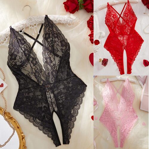 W 43223 Lace Back Teddy Bodysuit 蕾丝连体衣 欧美跨境
