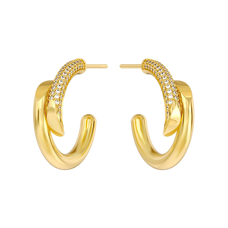 Mistova新款高智通勤大气高级感静奢风星光轨迹耳钉简约时尚