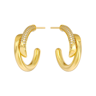 Mistova新款高智通勤大气高级感静奢风星光轨迹耳钉简约时尚