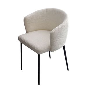 意式极简餐椅家用奶油风Talo椅子布艺咖啡椅轻奢餐桌椅书椅靠背椅